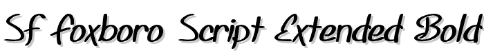 SF Foxboro Script Extended Bold font